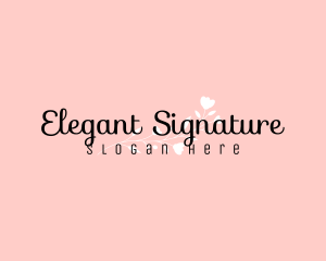 Feminine Floral Script logo design