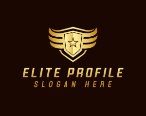 Star Shield Wings logo design