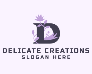 Floral Garden Letter D logo design