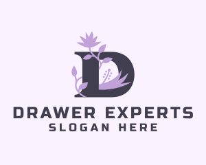 Floral Garden Letter D logo design