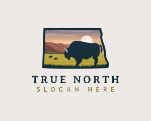 North Dakota Bison logo design