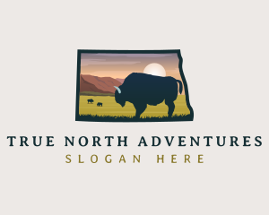 North Dakota Bison logo design