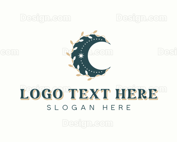 Organic Floral Moon Logo