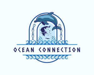 Ocean Greece Dolphin logo