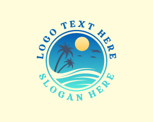 Island Getaway Palm Tree Logo