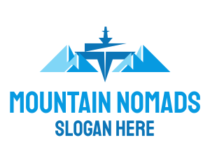 Winter Glacier Ship logo design