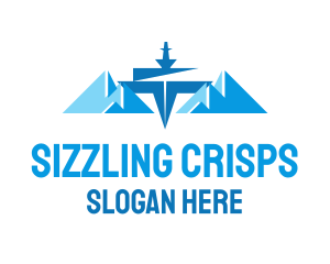 Winter Glacier Ship logo design