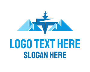 Igloo - Winter Glacier Ship logo design