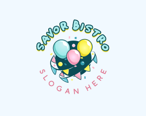 Balloon Party Confetti Logo