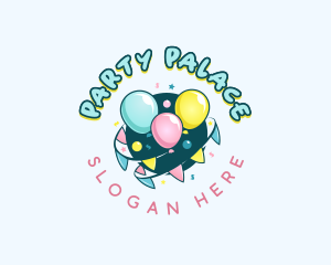 Balloon Party Confetti logo design