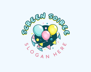 Balloon Party Confetti logo design