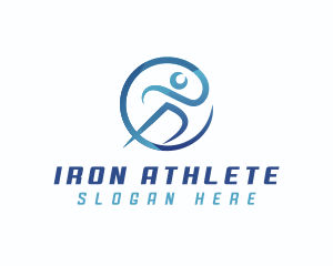 Running Marathon Athlete logo design