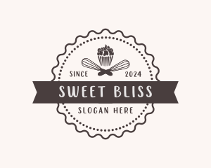 Cupcake Muffin Dessert logo design