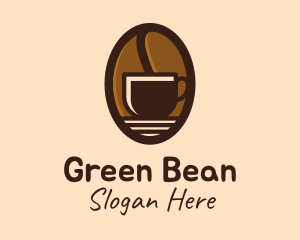 Coffee Bean Cup logo design