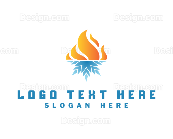 Snowflake Flame Thermal Logo