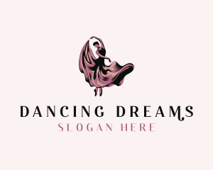 Dancing Ballerina Woman logo