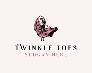 Dancing Ballerina Woman logo