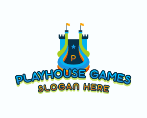 Castle Inflatable Playground logo design