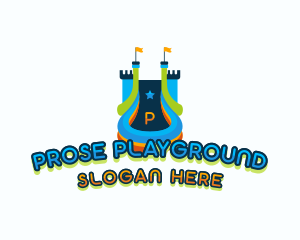 Castle Inflatable Playground logo design