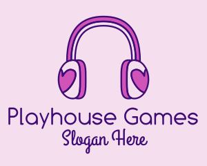 Feminine Gaming Headphones  logo design