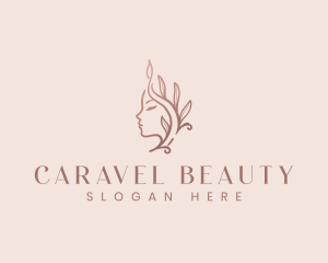 Leaf Beauty Woman logo design