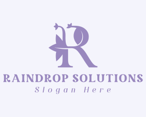 Flower Fragrance Letter R logo design