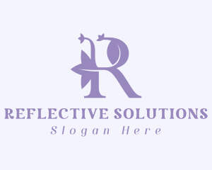 Flower Fragrance Letter R logo design