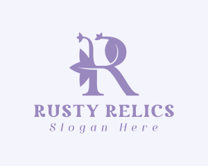 Flower Fragrance Letter R logo design