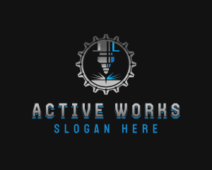 Cog Laser Steelworks logo design