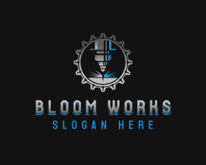 Cog Laser Steelworks logo design