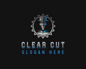 Cog Laser Steelworks logo design