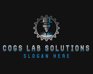 Cog Laser Steelworks logo design