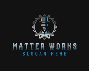 Cog Laser Steelworks logo design