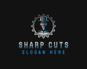 Cog Laser Steelworks logo design