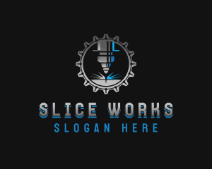 Cog Laser Steelworks logo design