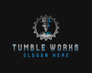 Cog Laser Steelworks logo design