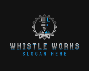 Cog Laser Steelworks logo design