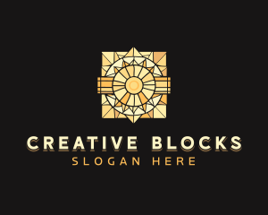 Mosaic Church Stained Glass logo design