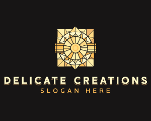 Mosaic Church Stained Glass logo design