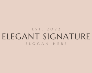 Elegant Business Wordmark logo design