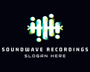 Music Streaming Audio Wave logo design