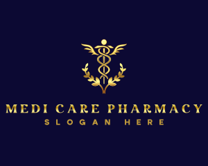 Health Caduceus Pharmacy logo design