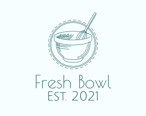 Blue Mixing Bowl logo design