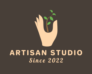 Garden Sprout Hand logo design