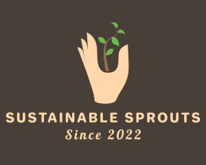 Garden Sprout Hand logo