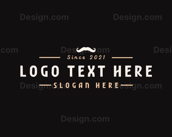 Gentleman Mustache Business Logo