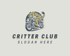 Biker Motorcycle Cheetah logo design