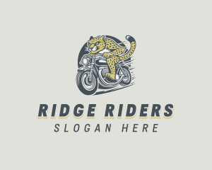 Biker Motorcycle Cheetah logo design