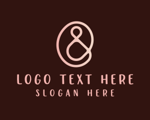 Pink Ampersand Lettering logo