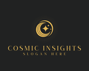 Cosmic Astrology Moon logo design